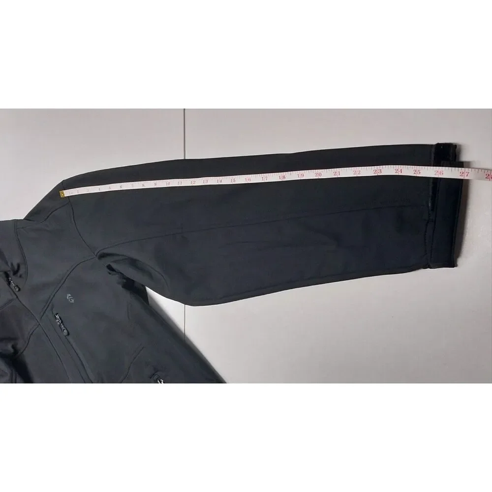 Free Country Men Size Large 42-44  Black Jacket Water Resistant Active Softshell